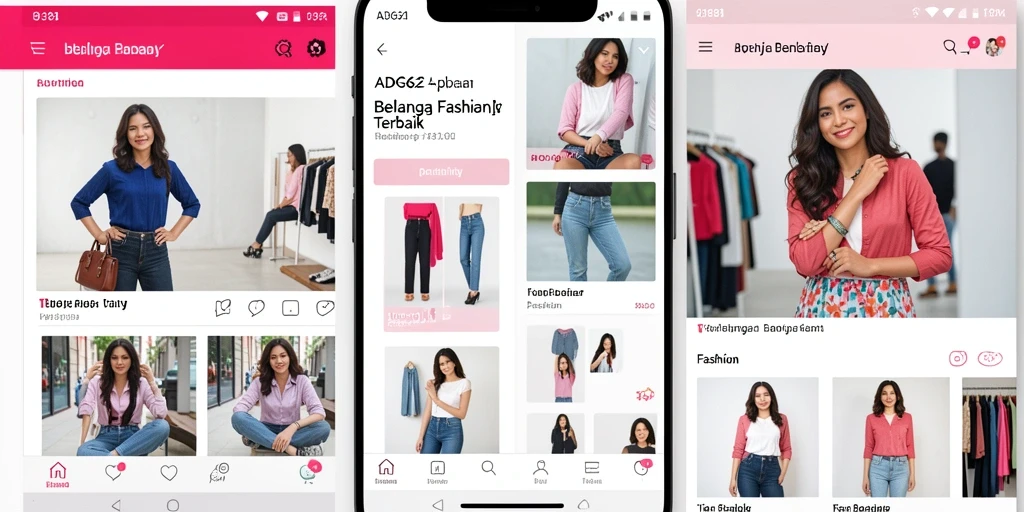 Tampilan antarmuka ADG62 yang stylish dan modern untuk belanja fashion.