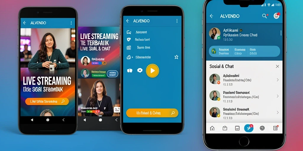 Tampilan antarmuka ALVENDO saat pengguna melakukan Live Streaming.