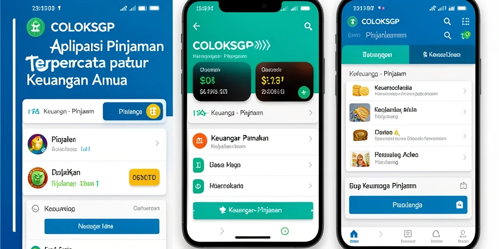 Tampilan antarmuka utama COLOKSGP untuk pengajuan pinjaman.