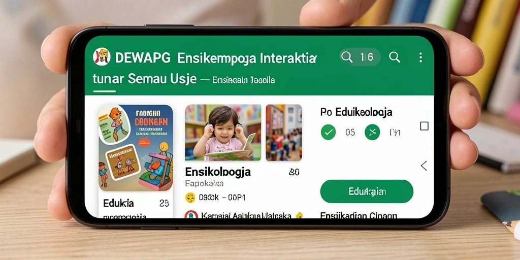 Antarmuka aplikasi DEWAPG yang edukatif dan menarik.
