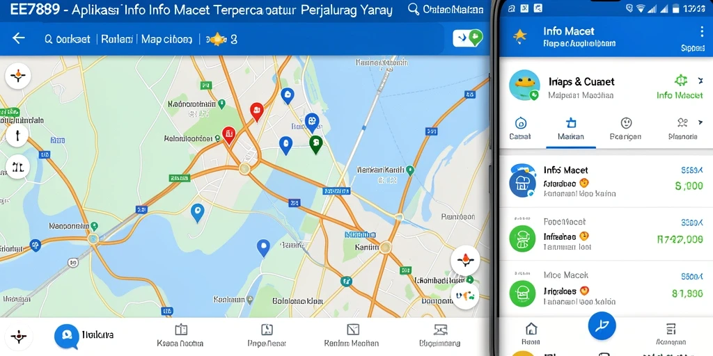 Tampilan antarmuka aplikasi Info Macet EE789 yang informatif.