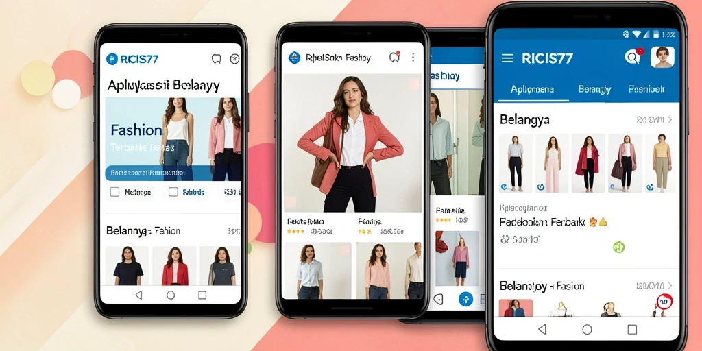Antarmuka RICIS77 yang menarik untuk berbelanja fashion.