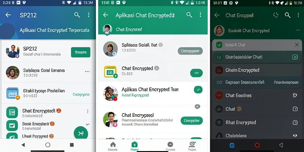 Antarmuka SP212 yang sederhana dan fungsional untuk Chat Encrypted.