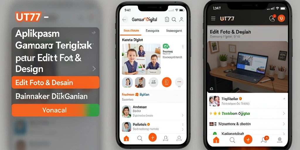 Tampilan antarmuka UT77 yang ramah pengguna untuk Gambar Digital.