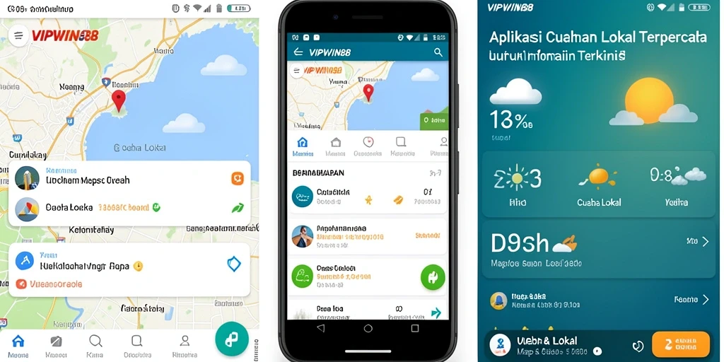 Tampilan antarmuka VIPWIN88 menampilkan informasi cuaca lokal dengan jelas.